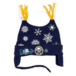 New Era Buffalo Sabres NHL Snowflake Fleece Double Pom Infant Winter Hat NWT